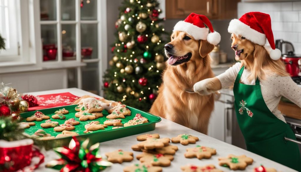 baking dog christmas cookies