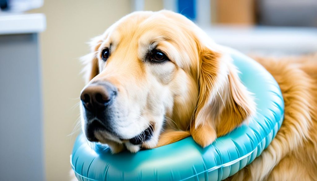 inflatable dog collar for surgery